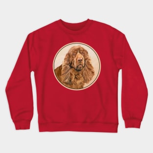 Sussex Spaniel Painting - Cute Original Dog Art Crewneck Sweatshirt